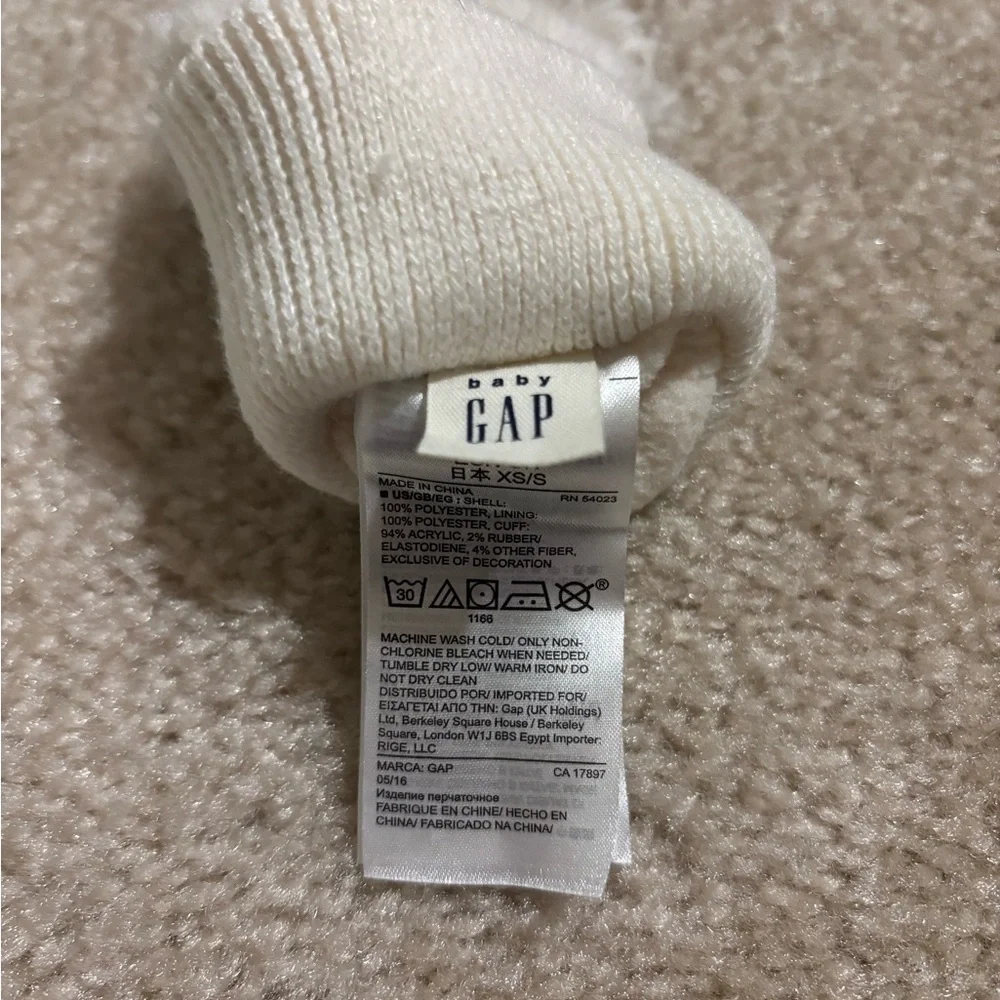 GAP Baby LOT Cream Fleece Hoodie and Onesie